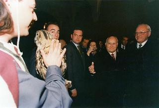 Intervento del Presidente della Repubblica, unitamente con il Presidente tedesco Herzog, alla cerimonia inaugurale della Mostra storico-documentaria "Federico II e l'Italia: percorsi, luoghi, segni e strumenti" nella Chiesa di S. Marco e Palazzo Venezia a Roma