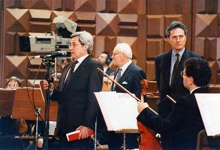 Intervento del Presidente della Repubblica al concerto per il Natale e la Pace dell'Orchestra dell'Accademia Nazionale di Santa Cecilia nell'Auditorio di Via della Conciliazione (Roma)