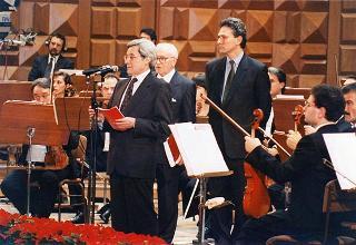 Intervento del Presidente della Repubblica al concerto per il Natale e la Pace dell'Orchestra dell'Accademia Nazionale di Santa Cecilia nell'Auditorio di Via della Conciliazione (Roma)