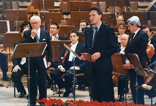 Intervento del Presidente della Repubblica al concerto per il Natale e la Pace dell'Orchestra dell'Accademia Nazionale di Santa Cecilia nell'Auditorio di Via della Conciliazione (Roma)