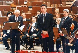 Intervento del Presidente della Repubblica al concerto per il Natale e la Pace dell'Orchestra dell'Accademia Nazionale di Santa Cecilia nell'Auditorio di Via della Conciliazione (Roma)