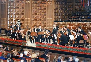 Intervento del Presidente della Repubblica al concerto per il Natale e la Pace dell'Orchestra dell'Accademia Nazionale di Santa Cecilia nell'Auditorio di Via della Conciliazione (Roma)