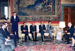 Componenti della Presidenza d'onore del Comitato per la promozione della candidatura "Roma 2004" per i Giochi della XXVIII Olimpiade