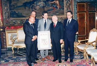 Componenti della Presidenza d'onore del Comitato per la promozione della candidatura "Roma 2004" per i Giochi della XXVIII Olimpiade