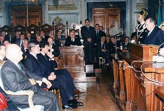 Intervento del Presidente della Repubblica in forma ufficiale alla cerimonia di insediamento del presidente del Consiglio di Stato prof. Carlo Anelli tenutosi a Palazzo Spada (Roma)