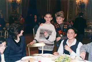 Incontro di Marianna Scalfaro con una delegazione di studenti della Scuola media "L. Lombardi" di Bari - Salone degli Specchi