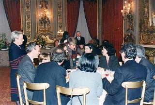 Incontro di Marianna Scalfaro con una delegazione di studenti della Scuola media "L. Lombardi" di Bari - Salone degli Specchi