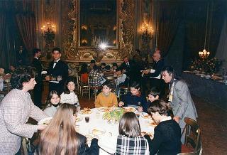 Incontro di Marianna Scalfaro con una delegazione di studenti della Scuola media "L. Lombardi" di Bari - Salone degli Specchi