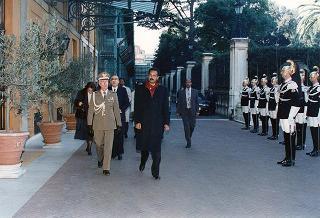 Il Presidente della Repubblica Oscar Luigi Scalfaro riceve la visita di Isaias Afwerki, Presidente dello Stato di Eritrea