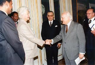 Il Presidente della Repubblica Oscar Luigi Scalfaro riceve la visita di Isaias Afwerki, Presidente dello Stato di Eritrea