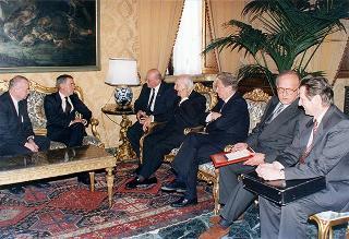 Incontro del Presidente della Repubblica Oscar Luigi Scalfaro con Gyula Horn, Primo Ministro di Ungheria