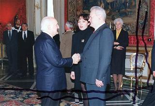 Il Presidente della Repubblica Scalfaro incontra Slobodan Milosevic, Presidente della Repubblica di Serbia