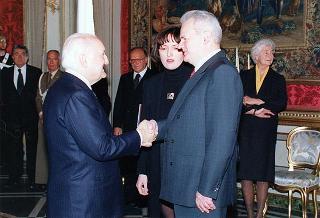 Il Presidente della Repubblica Scalfaro incontra Slobodan Milosevic, Presidente della Repubblica di Serbia