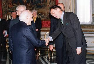 Il Presidente della Repubblica Scalfaro incontra Slobodan Milosevic, Presidente della Repubblica di Serbia