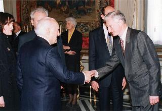 Il Presidente della Repubblica Scalfaro incontra Slobodan Milosevic, Presidente della Repubblica di Serbia