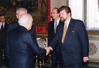 Il Presidente della Repubblica Scalfaro incontra Slobodan Milosevic, Presidente della Repubblica di Serbia