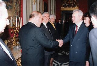 Il Presidente della Repubblica Scalfaro incontra Slobodan Milosevic, Presidente della Repubblica di Serbia