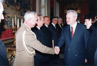 Il Presidente della Repubblica Scalfaro incontra Slobodan Milosevic, Presidente della Repubblica di Serbia