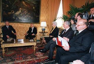 Il Presidente della Repubblica Scalfaro incontra Slobodan Milosevic, Presidente della Repubblica di Serbia