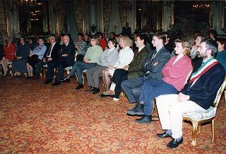 Il Presidente della Repubblica Oscar Luigi Scalfaro riceve in udienza i genitori di Milena Bianchi e una delegazione del "Comitato per il ritorno di Milena"