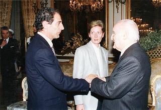 Il Presidente della Repubblica Oscar Luigi Scalfaro riceve in udienza i genitori di Milena Bianchi e una delegazione del "Comitato per il ritorno di Milena"
