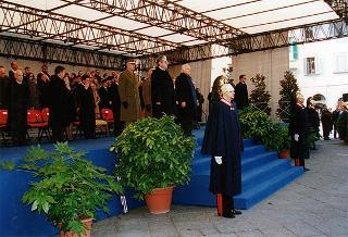 Visita del Presidente della Repubblica nella città di Prato in occasione della cerimonia di consegna della Medaglia d'argento al Valor Militare per attività partigiana al Gonfalone della città