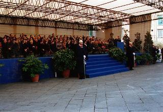 Visita del Presidente della Repubblica nella città di Prato in occasione della cerimonia di consegna della Medaglia d'argento al Valor Militare per attività partigiana al Gonfalone della città