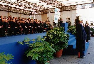 Visita del Presidente della Repubblica nella città di Prato in occasione della cerimonia di consegna della Medaglia d'argento al Valor Militare per attività partigiana al Gonfalone della città