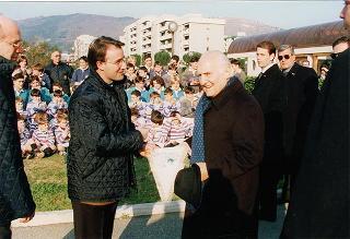 Visita del Presidente della Repubblica nella città di Prato in occasione della cerimonia di consegna della Medaglia d'argento al Valor Militare per attività partigiana al Gonfalone della città