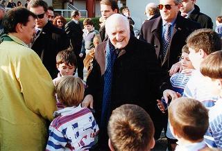 Visita del Presidente della Repubblica nella città di Prato in occasione della cerimonia di consegna della Medaglia d'argento al Valor Militare per attività partigiana al Gonfalone della città