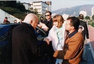 Visita del Presidente della Repubblica nella città di Prato in occasione della cerimonia di consegna della Medaglia d'argento al Valor Militare per attività partigiana al Gonfalone della città