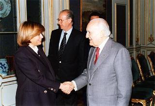 Incontro del Presidente della Repubblica Oscar Luigi Scalfaro con la Signora Tansu Ciller, Primo Ministro della Repubblica di Turchia