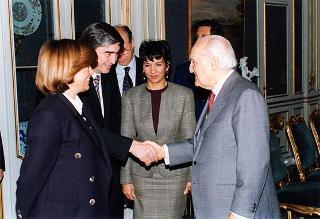 Incontro del Presidente della Repubblica Oscar Luigi Scalfaro con la Signora Tansu Ciller, Primo Ministro della Repubblica di Turchia