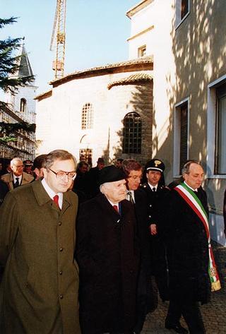 Visita del Presidente della Repubblica Oscar Luigi Scalfaro alla città di Benevento