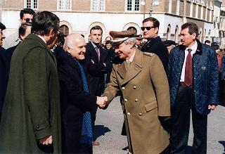 Visita del Presidente della Repubblica Oscar Luigi Scalfaro alla città di Benevento