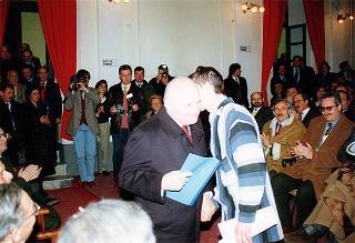 Visita del Presidente della Repubblica Oscar Luigi Scalfaro alla città di Benevento