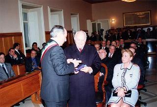 Visita del Presidente della Repubblica Oscar Luigi Scalfaro alla città di Benevento