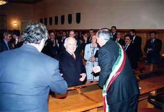 Visita del Presidente della Repubblica Oscar Luigi Scalfaro alla città di Benevento