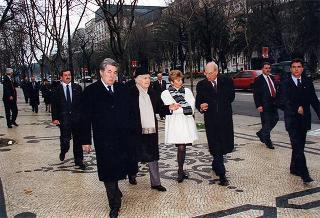 Visita del Presidente della Repubblica alla città di Lisbona per l'insediamento del nuovo Presidente del Portogallo Jorge Sampaio