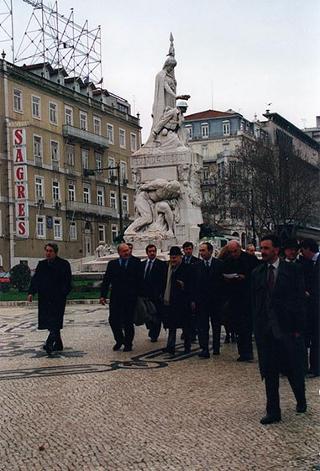Visita del Presidente della Repubblica alla città di Lisbona per l'insediamento del nuovo Presidente del Portogallo Jorge Sampaio