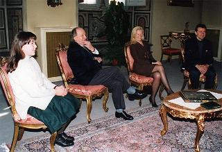 Visita alla città di Firenze. Incontro del Presidente della Repubblica con il parroco della Madonna di Querce di Fucecchio, don Angelo Brunelli, nella ricorrenza del suo 60° di sacerdozio