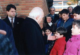 Visita alla città di Firenze.Intervento del Presidente della Repubblica all'Opera della Divina Provvidenza "Madonnina del Grappa" di Rifredi
