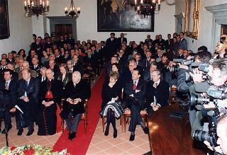 Visita alla città di Firenze.Intervento del Presidente della Repubblica alla cerimonia di riapertura della sede dell'Accademia dei Georgofili