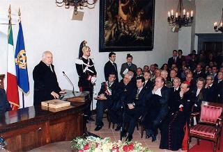 Visita alla città di Firenze.Intervento del Presidente della Repubblica alla cerimonia di riapertura della sede dell'Accademia dei Georgofili