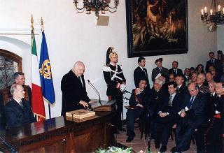 Visita alla città di Firenze.Intervento del Presidente della Repubblica alla cerimonia di riapertura della sede dell'Accademia dei Georgofili