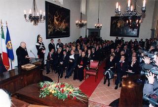 Visita alla città di Firenze.Intervento del Presidente della Repubblica alla cerimonia di riapertura della sede dell'Accademia dei Georgofili
