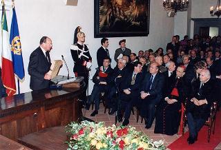Visita alla città di Firenze.Intervento del Presidente della Repubblica alla cerimonia di riapertura della sede dell'Accademia dei Georgofili