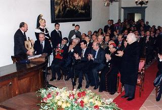 Visita alla città di Firenze.Intervento del Presidente della Repubblica alla cerimonia di riapertura della sede dell'Accademia dei Georgofili