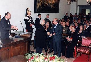 Visita alla città di Firenze.Intervento del Presidente della Repubblica alla cerimonia di riapertura della sede dell'Accademia dei Georgofili