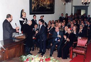 Visita alla città di Firenze.Intervento del Presidente della Repubblica alla cerimonia di riapertura della sede dell'Accademia dei Georgofili